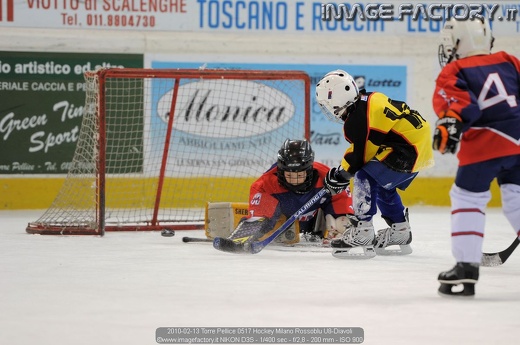 2010-02-13 Torre Pellice 0517 Hockey Milano Rossoblu U8-Diavoli